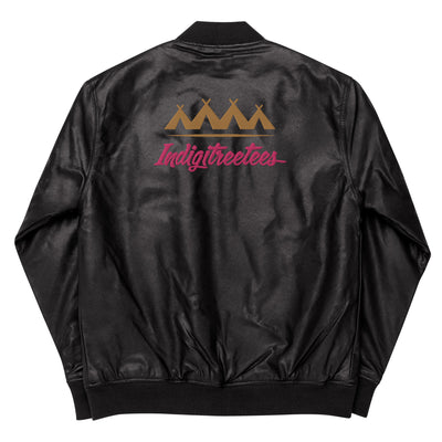 Faux Leather bomber Jacket