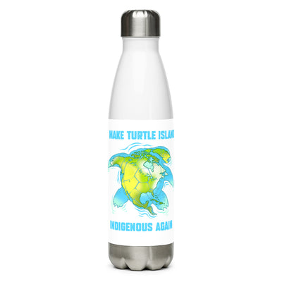 Make Turtle Island Indigenous Again - Stainless steel water bottle